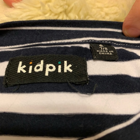 Navy & white striped short-sleeve shirt - Picture 5 of 6